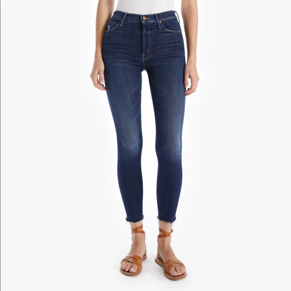 NWT MOTHER THE STUNNER ANKLE FRAY